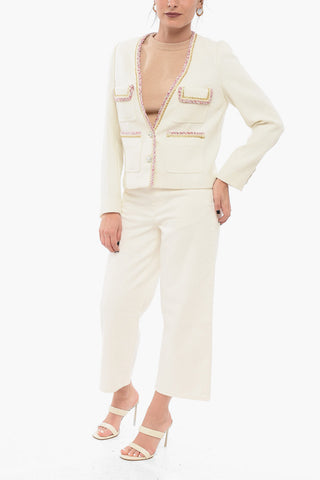 Jacket with Embroidered Edges