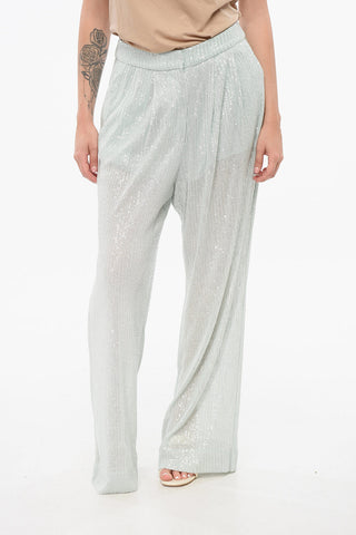 Low-Rise Sequin Pants