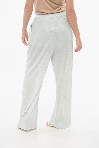 Low-Rise Sequin Pants