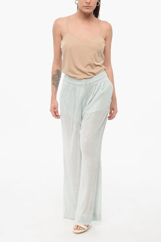 Paillettenhose mit niedriger Taille