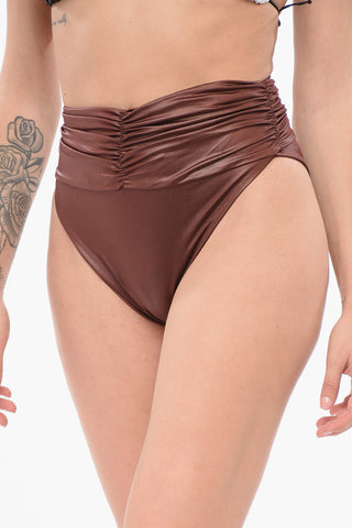High-waisted Bikini Slip with Removable Decoration