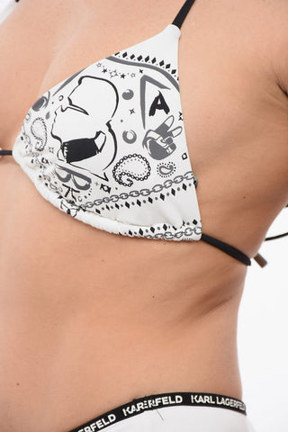 Top Bikini a Triangolo Stampato