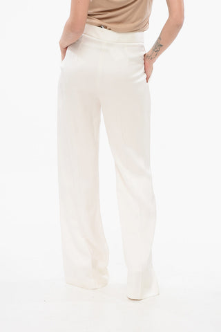 Pantaloni Wide Leg in Satin