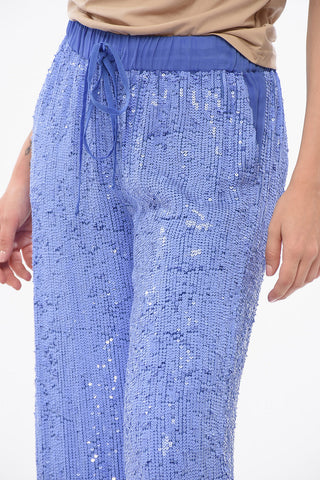Pantaloni Straight in Paillettes