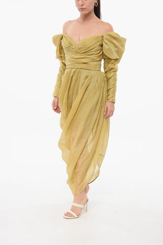 Ruffled Off-the-shoulder Dress