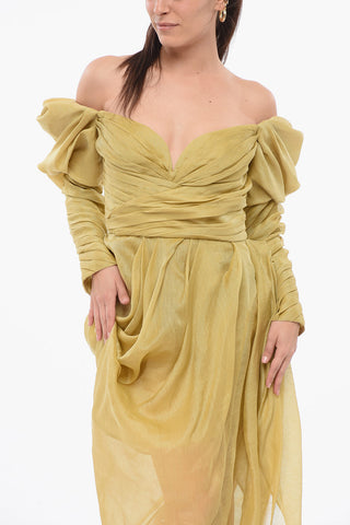 Ruffled Off-the-shoulder Dress