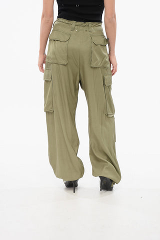 Pantaloni Cargo in Viscosa