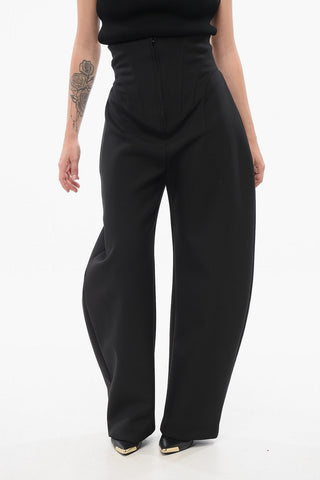 Pantaloni Corsetto in Lana Stretch