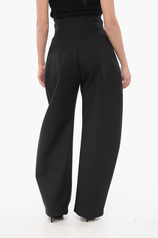 Pantaloni Corsetto in Lana Stretch