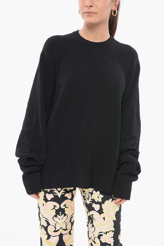 Maglia Girocollo Oversized in Cotone Stretch