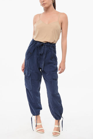 Pantaloni Cargo con Cintura