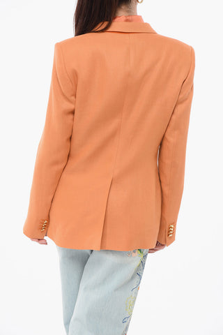 Blazer Doppiopetto In Lino Con Tasche A Toppa