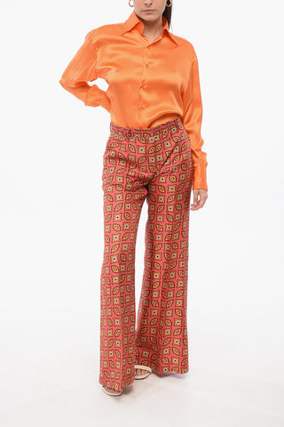Pantaloni Wide Leg in Seta