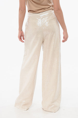 Pantaloni Palazzo in Paillettes