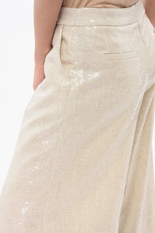 Pantaloni Palazzo in Paillettes