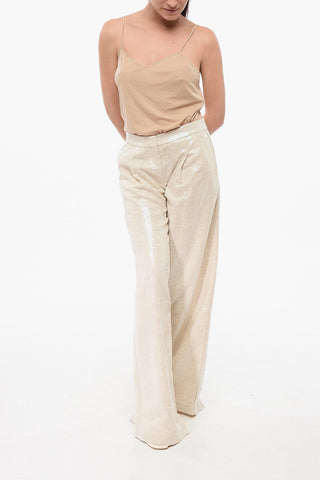 Pantaloni Palazzo in Paillettes