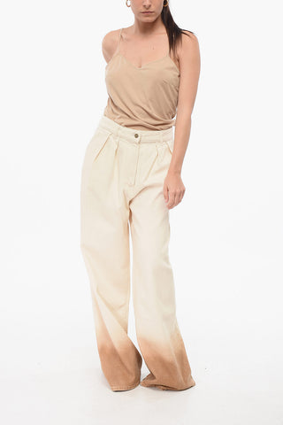 Jeans Super Wide Leg con Design Degradè 36cm