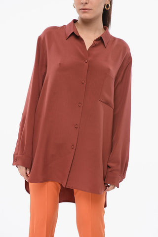 Camicia Asimmetrica Over in Seta