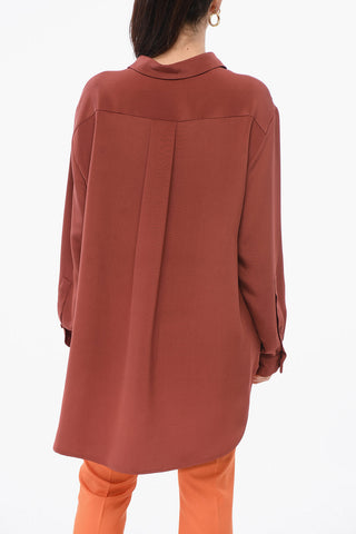 Camicia Asimmetrica Over in Seta