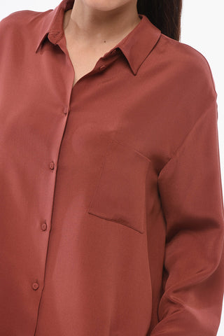 Camicia Asimmetrica Over in Seta