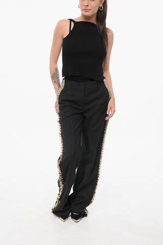 Wool PARCHIA Pants with Decorative Application