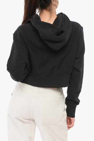 Brushed Cotton Cropped Fit Hoodie