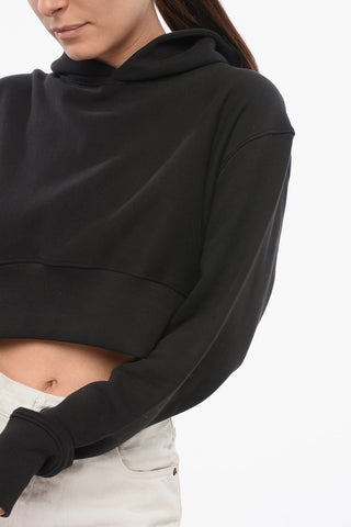 Brushed Cotton Cropped Fit Hoodie