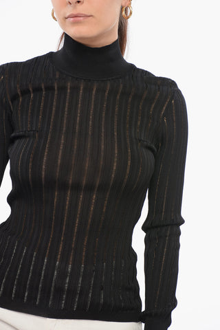 See-Through Top SHINY with High Neck