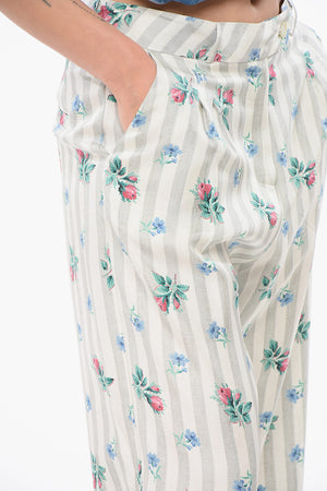 Seidenhose mit Blumenmuster