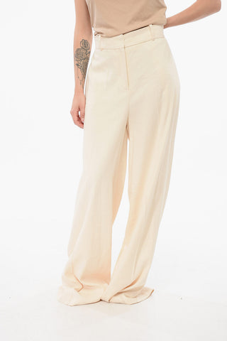 Wide-Leg Trousers PEEK-A-BOO with Raw-Edge Cut-Outs