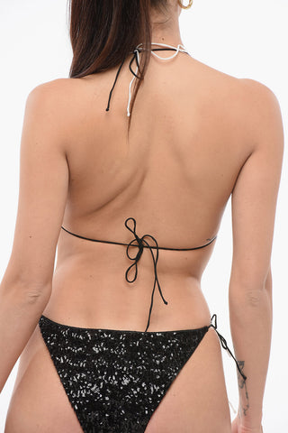Two-Tone Sequine Bikini Set