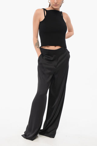 Silk Wide Leg Pants