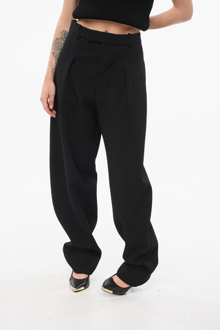 Wide-Leg Trousers with Pleats