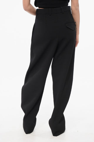 Wide-Leg Trousers with Pleats
