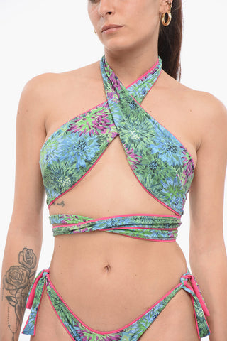Reversible Bandeau Bikini Top with Criss Cross Design