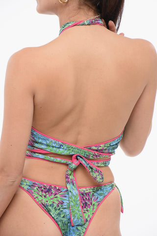 Reversible Bandeau Bikini Top with Criss Cross Design
