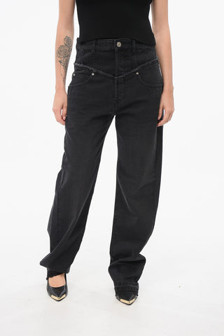 Jeans Slim Fit NOEMIE con Dettagli a Taglio Vivo 23cm