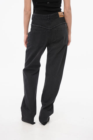 Jeans Slim Fit NOEMIE con Dettagli a Taglio Vivo 23cm