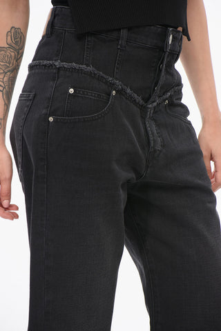 Jeans Slim Fit NOEMIE con Dettagli a Taglio Vivo 23cm