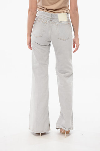 Stone Washed Bootcut Denims with Ankle Splits 30cm