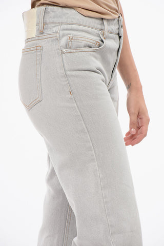 Stone Washed Bootcut Denims with Ankle Splits 30cm