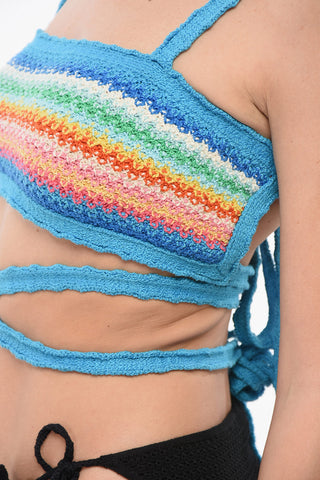 Top Bralette in Crochet con Lacci