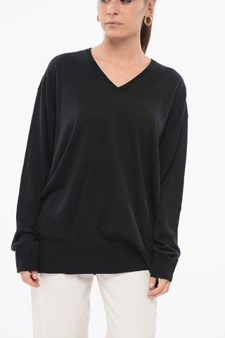 V Neck Cotton Sweater