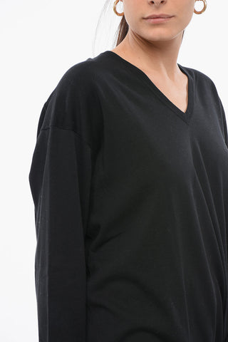 V Neck Cotton Sweater