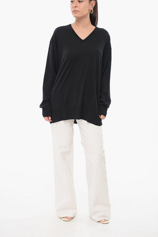 V Neck Cotton Sweater