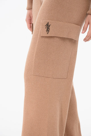 Cashmere-Blend Cargo Trousers with Elastic Waist