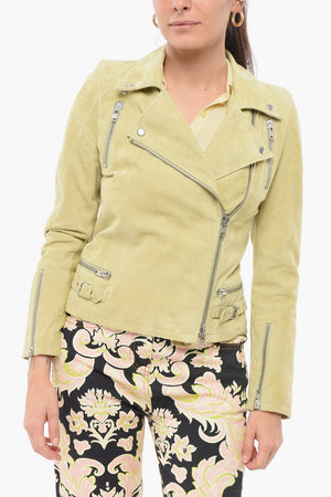 Giubbotto Biker In Suede