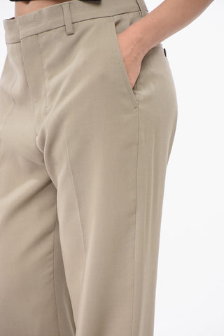 4-Pocketed Virgin Wool Blend Straight Fit Pants