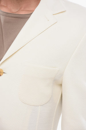 Blazer in Lana Vergine con Tasche a Toppa