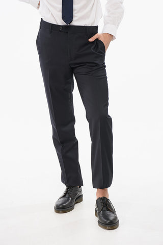 Virgin Wool Side Vents Notch Lapel 2-Button Suit